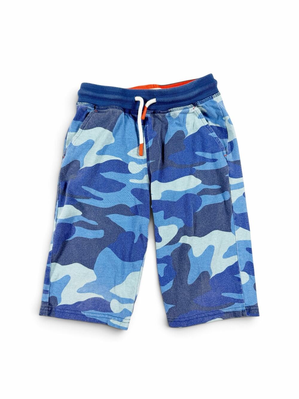 Mini Boden Baggies Shorts Blue Camo Camouflage Drawstring 8-9 year